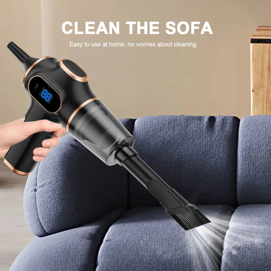 Wireless Car Vacuum Cleaner – Handheld HEPA Filter, 60W Cordless, 30-59 Min Runtime